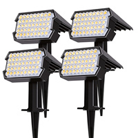Lampe solaire LED d'extérieur télescopique à angle de faisceau réglable à 90 degrés IP65 pour jardin, patio, cour