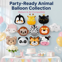 Ballons en aluminium Mylar personnalisés en forme de tête d'animal BLN Wholesale 2026 pour cadeaux d'enfants, jouets, publicité et décorations de fête