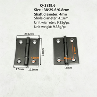 1.5 Inch Black H Type Iron Weld Hinge Wholesale Butt Hinge Hardware for Industrial Chassis Cabinet Metal Box Wooden Storage Case