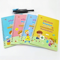 Cahier de calligraphie magique Sank en anglais, cahier d'exercices Sank Magic, cahier à spirale pour enfants, livre d'impression pour enfants, livres pour l'école