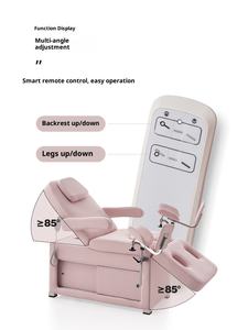 Camilla facial Rosa Extensión de cama Procedimiento de tratamiento Salón de belleza Dermatología Silla Examen Mesa de masaje - Product Image 3