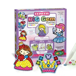 Ebayro 2024 DIY sơn kim cương cho trẻ em đá quý lớn sơn kim cương kim cương Sticker Kits-công chúa Series cho trẻ em 9074e