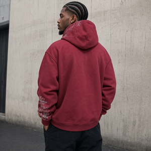 Custom Manufacturer Sweatshirt <b>600gsm</b> Heavyweight Thick Distressed Zip up Embroidery Patch Men Acid Wash Zip up <b>Hoodie</b> - Product Image 2