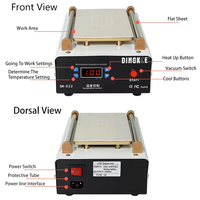 Machine de séparation d'écran tactile LCD 2-en-1 avec pompe à vide et plateforme chauffante de 7/14 pouces pour la réparation de tablettes et téléphones mobiles
