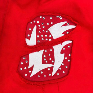 Custom Fashion Rhinestone Printing Zip Up Hoodie And Sweatpants Set <strong>Tracksuit</strong> Men Baggy Sweatpants Jogging Suit - Product Image 3