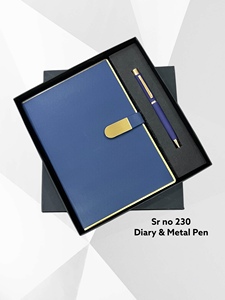 Premium <b>A5</b> PU Hardcover Diary Metal Pen Set 100 Sheets UV Printed <b>Notebook</b> for Business Office Stationery Corporate Gifts - Product Image 3
