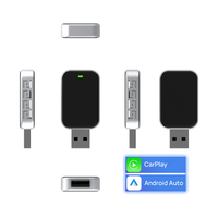 Adaptateur portable USB sans fil CarPlay Android Auto 2-en-1 BT 5.2 + WiFi 2.4G/5.8G Chipset X1600 Garantie 1 an Universel pour voitures