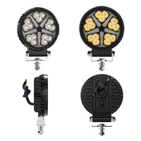 Luz de Trabajo LED Redonda para Automóvil Black Warrior de 4 Pulgadas, Foco DRL, Lámpara Auxiliar Todoterreno, 18W, 3600 Lúmenes