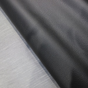 Cuir synthétique 0,6 mm grain <span class=keywords><strong>litchi</strong></span> avec support tricoté 75D pour sacs, portefeuilles, couvertures de carnets - Product Image 4