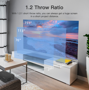 Mini <span class=keywords><strong>Proyector</strong></span> Portátil DLP HD 4K H10S con Android 9, 2K en Pantalla, Inalámbrico, 3D, WIFI, LED Inteligente, 5000 Lúmenes, Corrección Trapezoidal <span class=keywords><strong>Vertical</strong></span> - Product Image 6