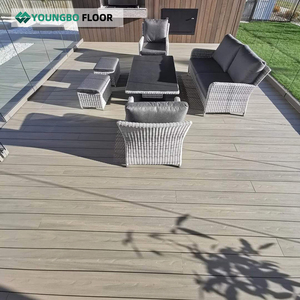 Planches de terrasse WPC co-extrudées de haute qualité, solides, anti-corrosion et antidérapantes pour l'extérieur, la cour, la villa, le jardin, le <span class=keywords><strong>parc</strong></span> - Product Image 5