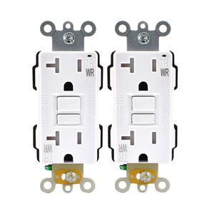 ELEGRP Pacote com 2 Tomadas GFCI 20 Amp, Interruptor de Circuito de Falha à Terra Resistente às Intempéries, Tomadas GFI com Indicador LED - Product Image 1