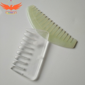 Étiquette privée de quartz clair naturel gua sha pierres précieuses jade conseils <span class=keywords><strong>peigne</strong></span> - Product Image 3