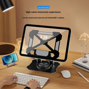 Soporte Multifuncional para Tablet PC de Metal con Rotación de 360 Grados, Altura Ajustable y Plegable para Escritorio - Product Image 3