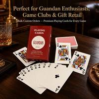 Cartes à Jouer Guandan Personnalisées OEM/ODM - Boîte Cadeau de Poker en Papier Noir Allemand Écologique et Durable avec Logo Personnalisé CMYK 4 Couleurs
