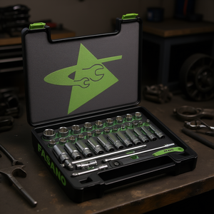 FASANO <b>Socket</b> Set 37-Piece Metric Chrome Vanadium Steel Automotive Repair Tools - Product Image 3