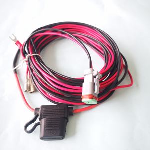 오토바이 자동차 배터리 케이블 Deutsch 2 핀 커넥터 라인 퓨즈 홀더가 15A 인 헤드 라이트 용 자동차 배선 하네스 - Product Image 1