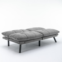 Sofá Minimalista Doble, Sofá de Dos Plazas, Tela de Lino, Sofá Cama Convertible, Fabricante de Bancos Sofá