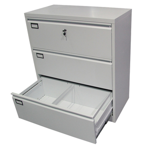 3 <strong>Drawer</strong> Metal <strong>Office</strong> Filing Cabinet Lockable Document Storage <strong>Unit</strong> with Central Lock System - Product Image 1