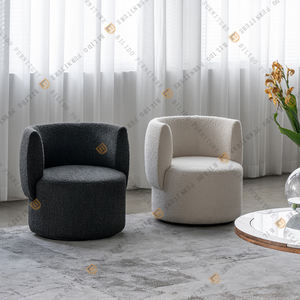 Sofá de tela moderno BILIDO, silla de cordero, sofá giratorio individual de terciopelo, sillón de ocio Simple para sala de estar - Product Image 2