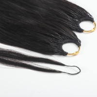Extensions de cheveux naturels en plumes, mèches de cheveux vierges à deux brins, extensions de cheveux Remy non traités, cheveux plumes à crocheter, lisses