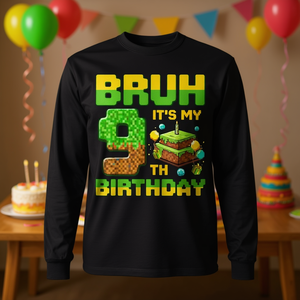 Pixel Adventure Gamer T-shirt à manches longues pour enfants, unisexe, col rond, imprimé numérique ludique, coupe confortable - Product Image 3