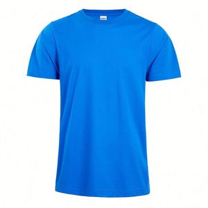 Design Customized 170gsm Blue T-shirt 100% Coton Screen Printing Make Your Own Design O-Neck Collar No <b>Label</b> Men's T-shirt - Product Image 1