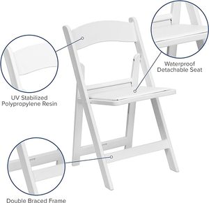 <strong>Garden</strong> Party <strong>Stackable</strong> Wholesale Cheap Event Rental Plastic White Resin Folding <strong>Chairs</strong> for Wedding - Product Image 2