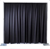 Tuyau intérieur réglable en alliage d'aluminium et drapé noir pour diverses occasions, facile à transporter en vente