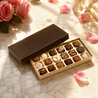 Boîtes cadeaux en carton rigide pour chocolats avec couvercle et base, finition mate, pour dattes, avec ruban, vente en gros