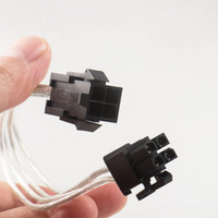 Cable Molex M/F de 20cm y 4 pines, fuente de alimentación ATX de 12V, CPU macho a hembra, placa base, cable de extensión de alimentación