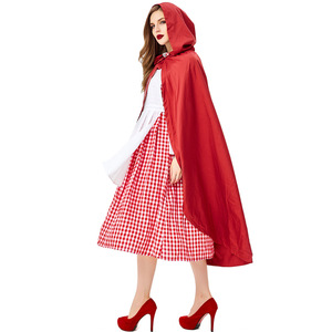 Disfraz <span class=keywords><strong>de</strong></span> Halloween XJHalloween para Adultos - Traje <span class=keywords><strong>de</strong></span> Cosplay a Cuadros Rojos para el Personaje <span class=keywords><strong>de</strong></span> <span class=keywords><strong>Caperucita</strong></span> <span class=keywords><strong>Roja</strong></span> del Cuento <span class=keywords><strong>de</strong></span> Hadas - Product Image 5