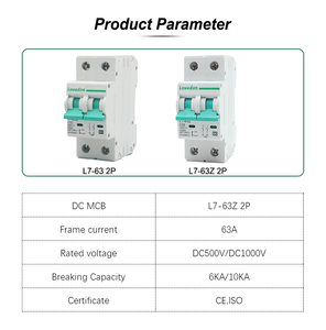 LOVADON <span class=keywords><strong>L7</strong></span> 2P мини-выключатель 63 Amp солнечный PV DC 1000V Электрический MCB с LI Protection - Product Image 3