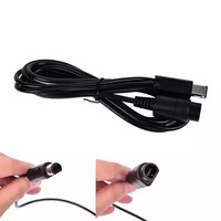 Câble d'extension de contrôleur noir de 1.8 m pour Gamecube pour NES/NGC/SNES/pour Wii Gamepad Controller Cord Extension Cable Adapter