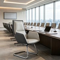 Chaise de direction ergonomique confortable à hauteur réglable en cuir PU pivotante, idéale pour le bureau à domicile et les bureaux professionnels