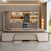 Ensemble de bureau et chaise de direction haut de gamme pour PDG, Président, Directeur, avec finition sans peinture et quincaillerie de haute qualité