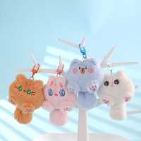 Porte-clés en peluche de forme de chat, de haute qualité, mignon, à texture douce, aux couleurs vibrantes, longue durée, décorations de sac à dos