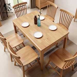 Fournisseur chinois, prix bas, personnalisable, grand stock, prêt à être expédié, table de salle à manger, nouvelle mode, meubles de salle à manger en bois. - Product Image 1