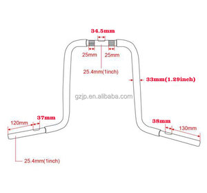 Tay Lái 25mm 18inch Softail Springer Softail Dyna siêu rộng lướt thấp Rider Bad Boy Night Train CVO đường phố Bob fatbob xử lý - Product Image 5