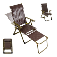 Chaise longue pliante moderne avec dossier pour la sieste, idéale pour la maison, le balcon, la chambre, la cuisine, la pause déjeuner et la détente.
