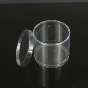 Large Clear Plastic 12*10.5cm Cylinder Tube Containers with Lid