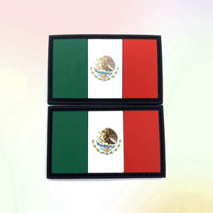 Parches de Silicona con la Bandera de México, Accesorios de Orgullo <span class=keywords><strong>Mexicano</strong></span>, Parches de Goma con la Bandera, Parches de PVC Suaves para Mochila, Gorra, Equipo - Product Image 1