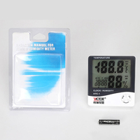 Medidor de humedad del aire, termo higrómetro duradero, a precio HTC-1