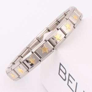 Pulsera de Acero Inoxidable Pulido de Alta Calidad con Dijes Italianos para Mujer, Herramienta de Apertura y Cierre, Venta al por Mayor - Product Image 5
