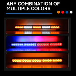 Feux d'avertissement LED pour voiture QIDEWIN, montage sur toit, 3-8 m, haute luminosité, clignotants rouge, bleu, ambre, feux d'urgence pour ambulance - Product Image 2