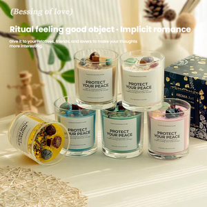 Velas perfumadas personalizadas hechas a mano, velas de aromaterapia de piedra de cristal con fragancia de larga duración para decoración del hogar - Product Image 4