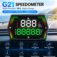 Afficheur tête haute (HUD) G21 pour voiture – Compteur de vitesse, odomètre, indicateur de parcours, boussole, altimètre, rappel de fatigue au volant, affichage numérique universel pour voiture