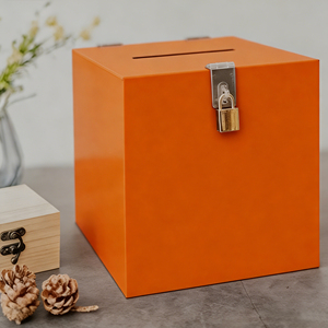 Customized Elegant Acrylic <strong>Donation</strong> Box for <strong>Cards</strong> and Ballots - Suitable for Wedding Parties and Anniversary Fundraising Events - Product Image 4