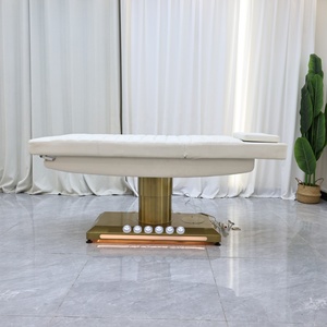 Table de massage électrique en cuir PU, mobilier de salon réglable avec appui-tête intégré et structure métallique pour usage commercial - Product Image 3