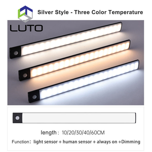 Battery Powered không dây Nhà Bếp Có thể sạc lại Closet tuyến Tính Đèn Led cảm biến chuyển động chiếu sáng dưới tủ quần áo tủ ánh sáng - Product Image 2